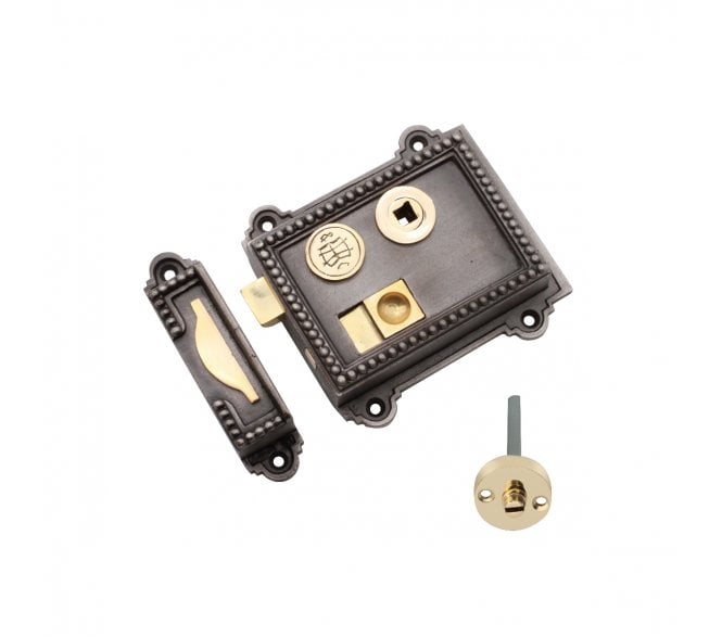 Spira Brass SB7103 Regency Rim Latch - Pewter Effect