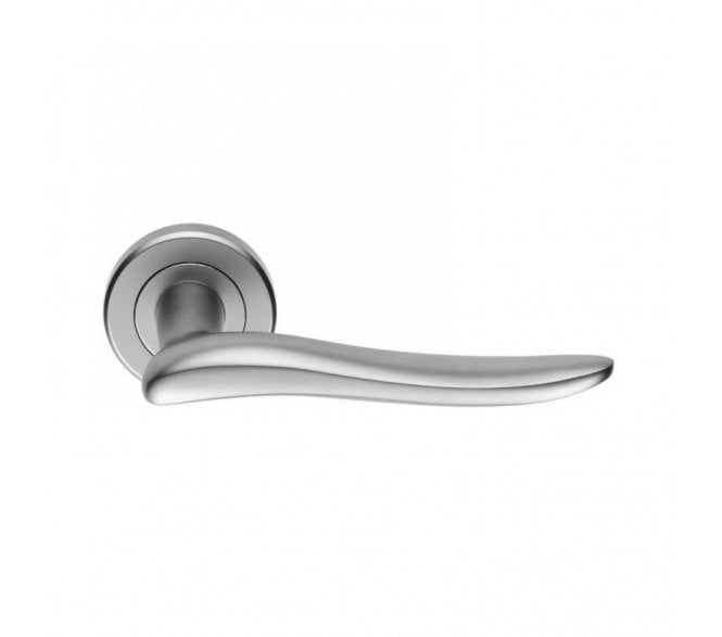 Spira Brass Senza Lever On Round Rose - Satin Chrome