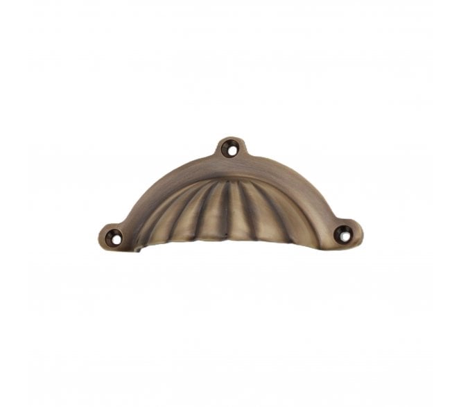 Spira Brass SB2347ANT Shell Drawer Cup Pull - Antique Brass