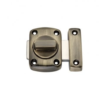Spira Brass Sigma Bathroom Slide Bolt - Antique Brass