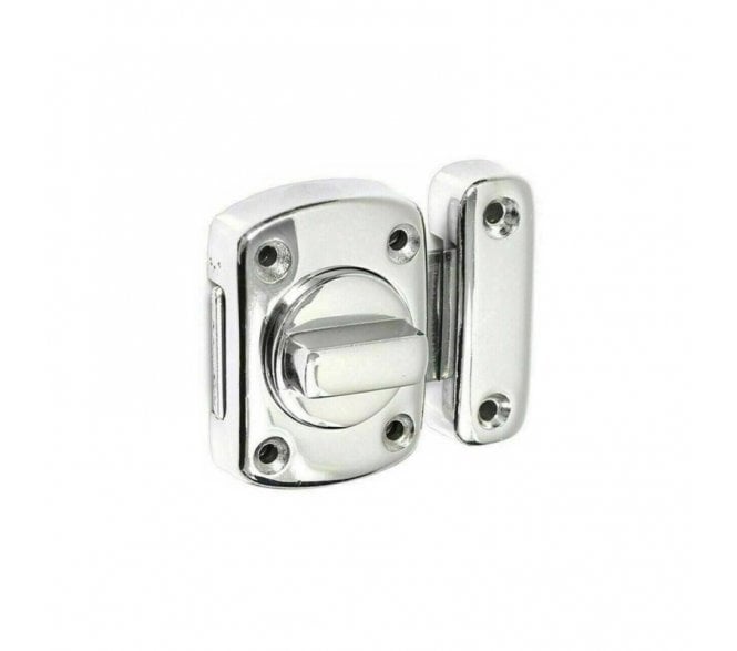 Spira Brass Sigma Bathroom Slide Bolt - Polished Chrome