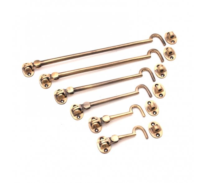 Spira Brass Silent Cabin Hooks - Antique Brass