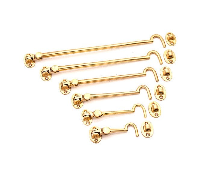 Spira Brass Silent Cabin Hooks - Polished Brass