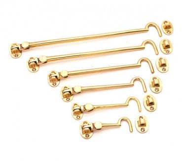 Spira Brass Silent Cabin Hooks - Polished Brass