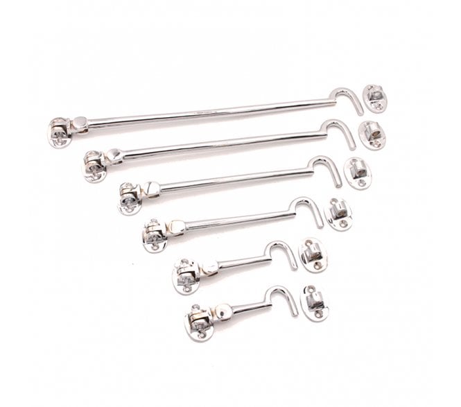 Spira Brass Silent Cabin Hooks - Polished Chrome
