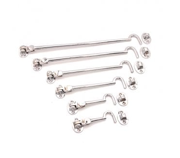 Spira Brass Silent Cabin Hooks - Polished Chrome
