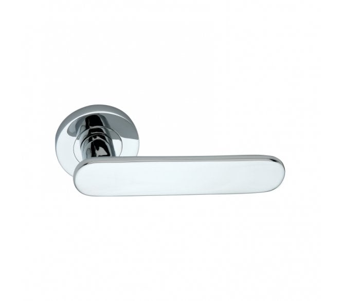 Spira Brass Skyla Lever On Round Rose - Polished Chrome