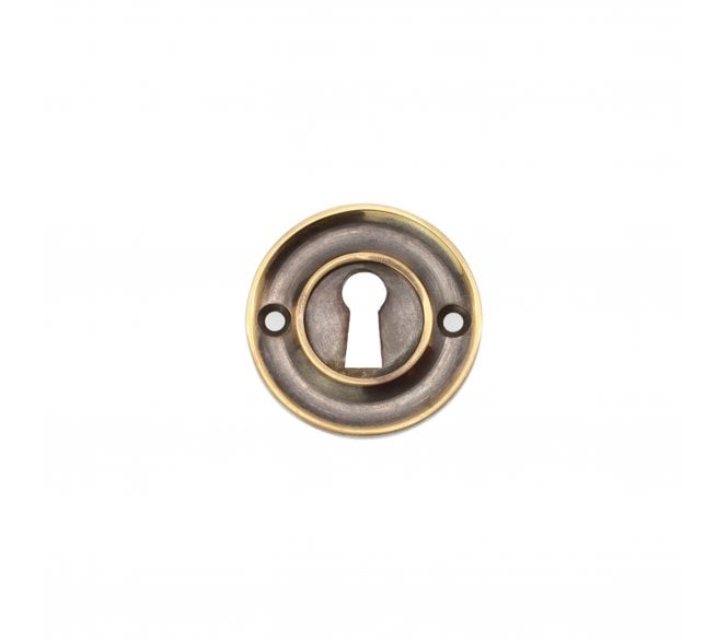 Spira Brass SB3118AB Slimline Keyhole Escutcheon - Aged Brass