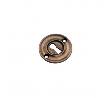 Spira Brass SB3118AT Slimline Keyhole Escutcheon - Antique