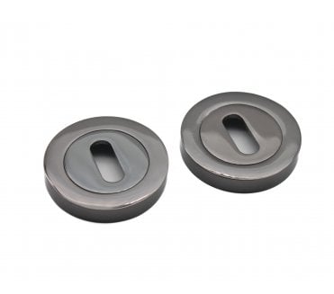 Spira Brass Standard Keyhole Escutcheon - Black Nickel