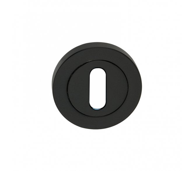 Spira Brass Standard Keyhole Escutcheon - Black
