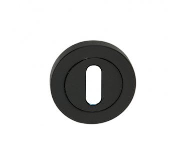 Spira Brass Standard Keyhole Escutcheon - Black