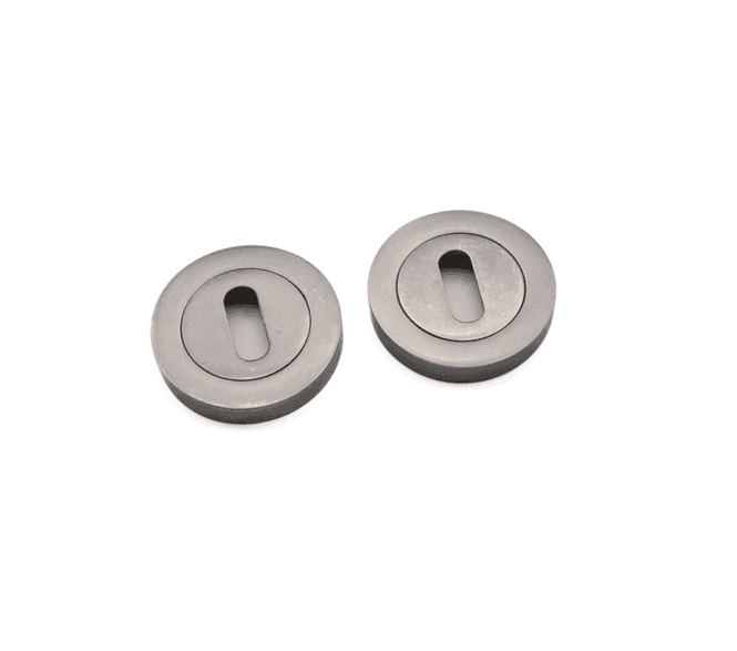 Spira Brass Standard Keyhole Escutcheon - Pewter Effect
