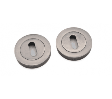 Spira Brass Standard Keyhole Escutcheon - Pewter Effect