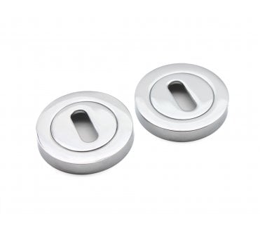 Spira Brass Standard Keyhole Escutcheon - Polished Chrome