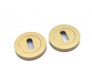 Spira Brass Standard Keyhole Escutcheon - Satin Brass