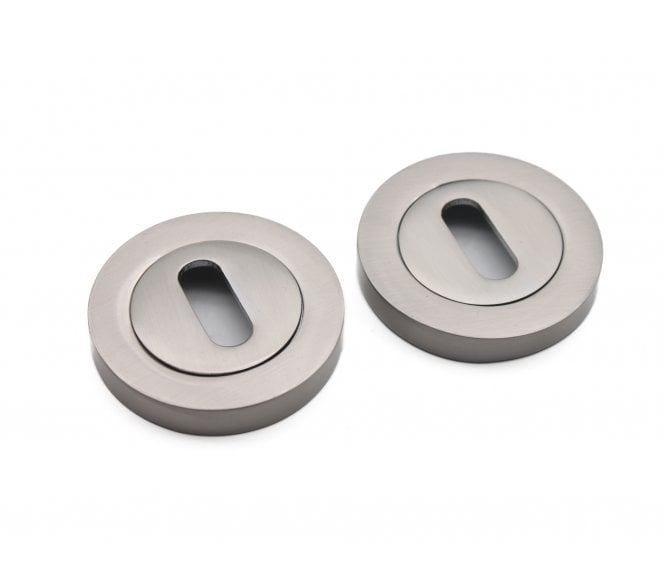 Spira Brass Standard Keyhole Escutcheon - Satin Nickel