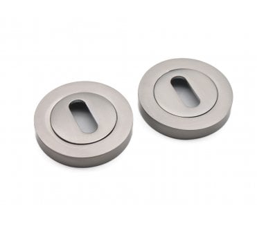 Spira Brass Standard Keyhole Escutcheon - Satin Nickel