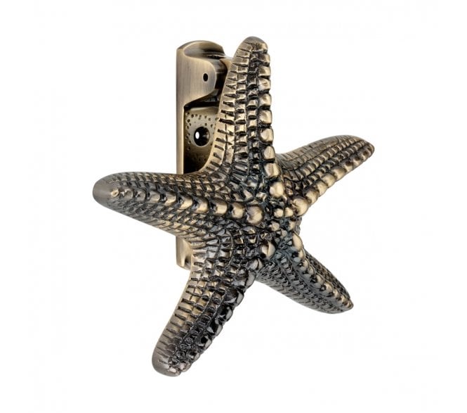 Spira Brass Starfish Door Knocker - Antique Brass