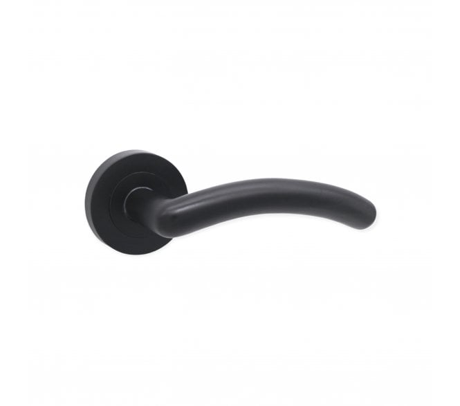 Spira Brass Taurus Lever On Round Rose - Black