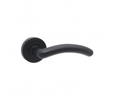 Spira Brass Taurus Lever On Round Rose - Black