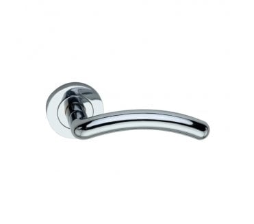 Spira Brass Taurus Lever On Round Rose - Polished Chrome