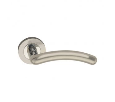 Spira Brass Taurus Lever On Round Rose - Satin Nickel