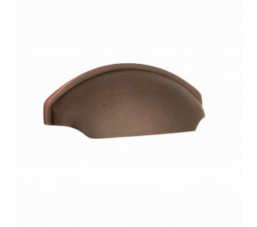 Spira Brass Tulip Drawer Cup Pull - Aged Bronze