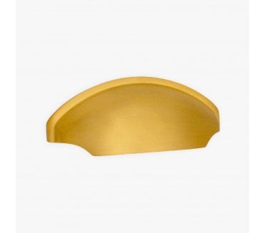 Spira Brass Tulip Drawer Cup Pull - Satin Brass
