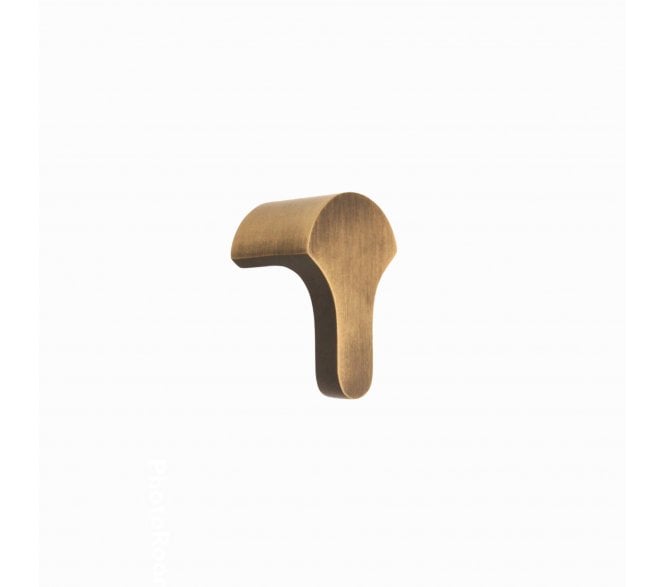Spira Brass Tulip Drop Cabinet Knob - Antique Brass