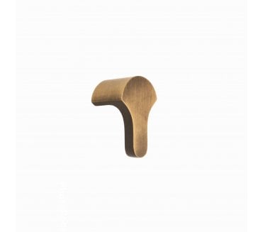 Spira Brass Tulip Drop Cabinet Knob - Antique Brass