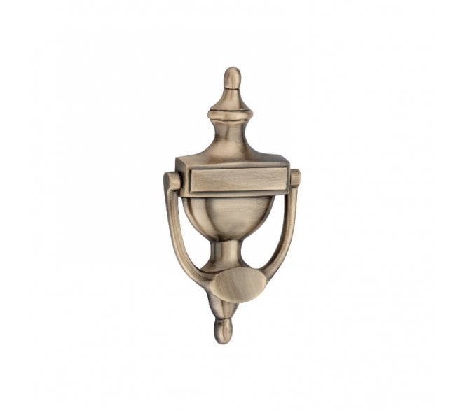 Spira Brass Victorian Door Knocker - Antique Brass