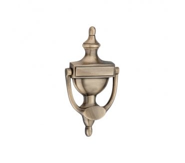 Spira Brass Victorian Door Knocker - Antique Brass