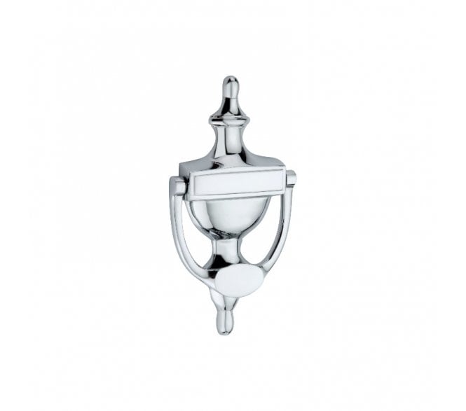 Spira Brass Victorian Door Knocker - Polished Chrome