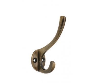 Spira Brass Victorian Hat & Coat Hooks - Antique Brass