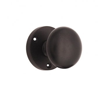 Spira Brass Victorian Mortice Door Knobs - Black
