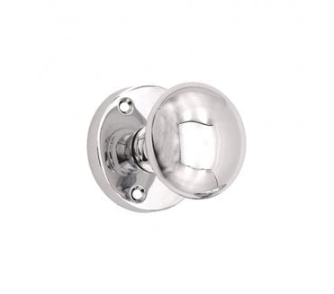 Spira Brass Victorian Mortice Door Knobs - Polished Chrome