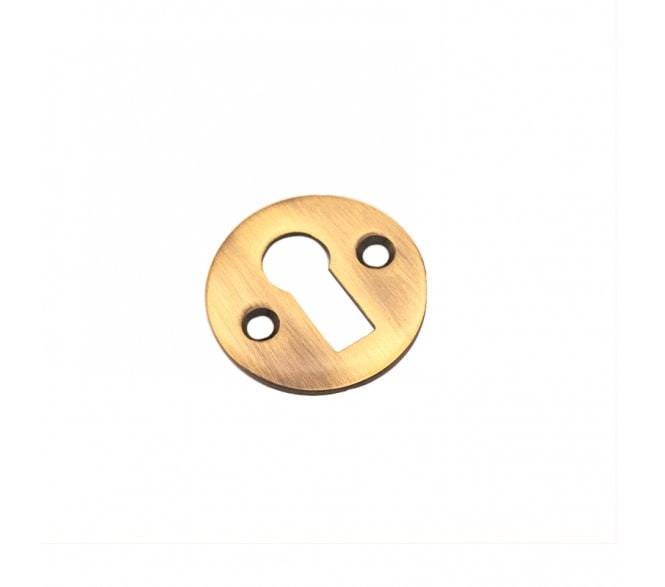 Spira Brass Victorian Standard Keyhole Escutcheon - Antique Brass
