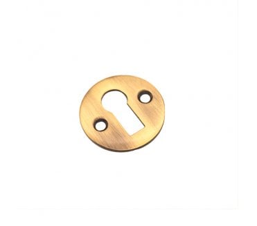 Spira Brass Victorian Standard Keyhole Escutcheon - Antique Brass