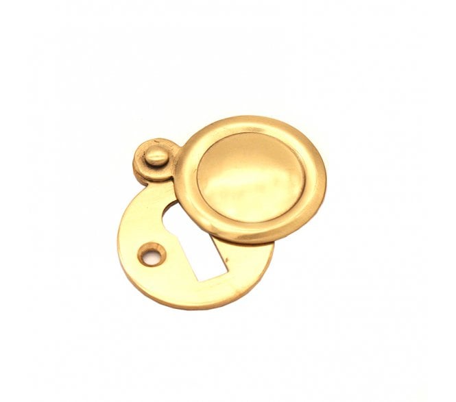 Spira Brass Victorian Standard Keyhole Escutcheon (Covered) - Polished Brass