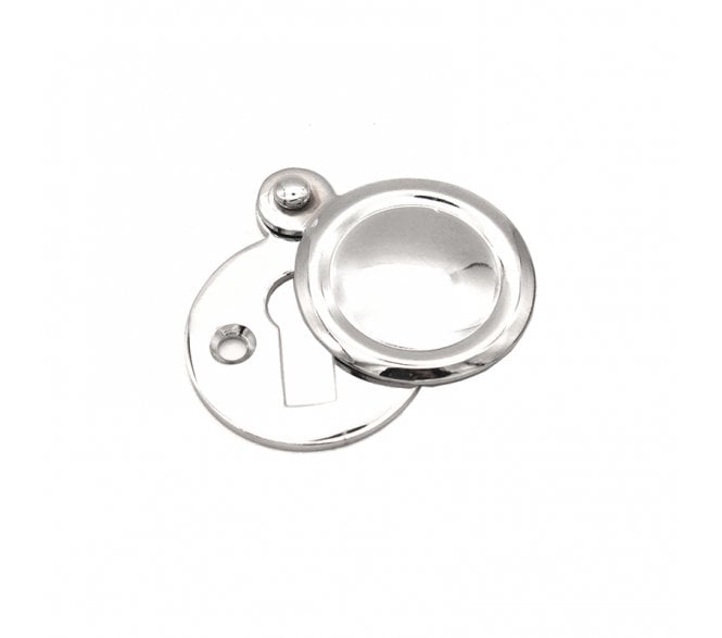 Spira Brass Victorian Standard Keyhole Escutcheon (Covered) - Polished Chrome