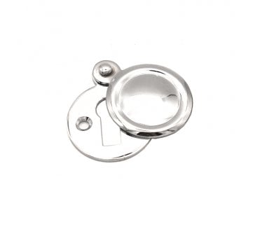 Spira Brass Victorian Standard Keyhole Escutcheon (Covered) - Polished Chrome