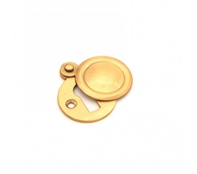 Spira Brass Victorian Standard Keyhole Escutcheon (Covered) - Satin Brass