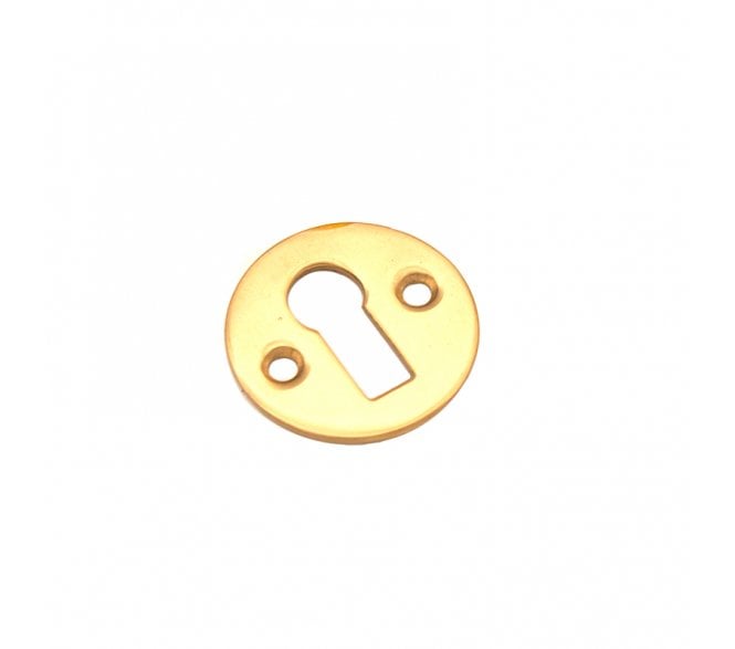 Spira Brass Victorian Standard Keyhole Escutcheon - Polished Brass