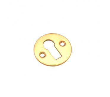 Spira Brass Victorian Standard Keyhole Escutcheon - Polished Brass