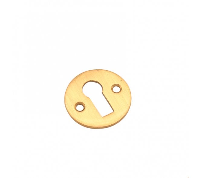 Spira Brass Victorian Standard Keyhole Escutcheon - Satin Brass