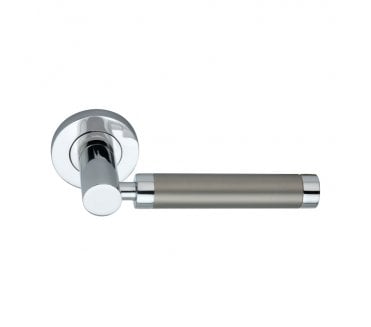 Spira Brass Zest Lever On Round Rose - Polished Chrome/Satin Nickel
