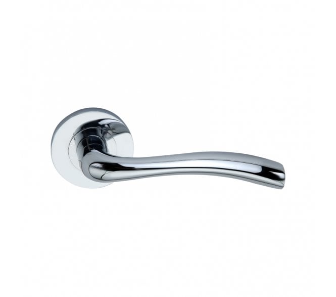 Spira Brass Zofie Lever On Round Rose - Polished Chrome