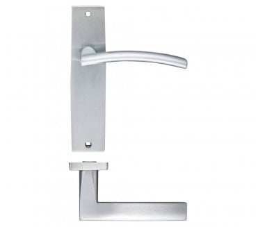 Stanza Amalfi Door Handles On Backplate - Satin Chrome