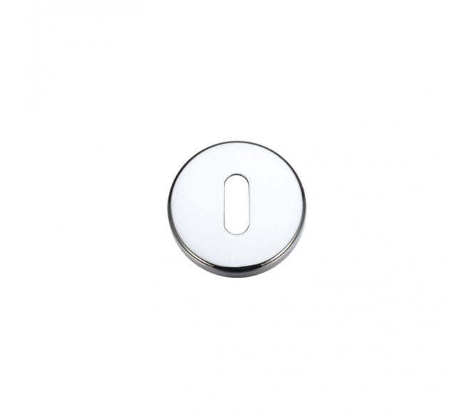 Stanza Contract Standard Keyhole Escutcheon - Polished Chrome